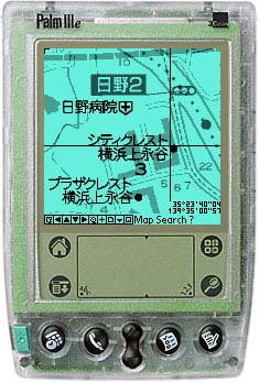MapBookPalmIIIe(NA{fB)ɂPDA-GPS